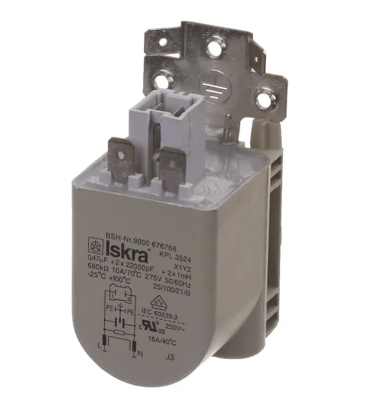 Odrušovací kondenzátor k sušičke prádla 0,47µF – Bosch Siemens SMEG (00623842)