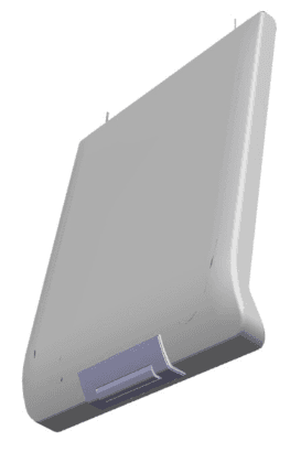 Kompletné dvere 495 x 400 mm / 49,5 x 40 cm do vrchom plnených práčok AEG Electrolux Zanussi (140228206102)