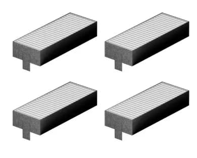 Súprava akustických filtrov HEZ9VEDU0 (17004801) – 4 ks, Ø 194 mm pre ventilačné varné dosky Bosch/Siemens