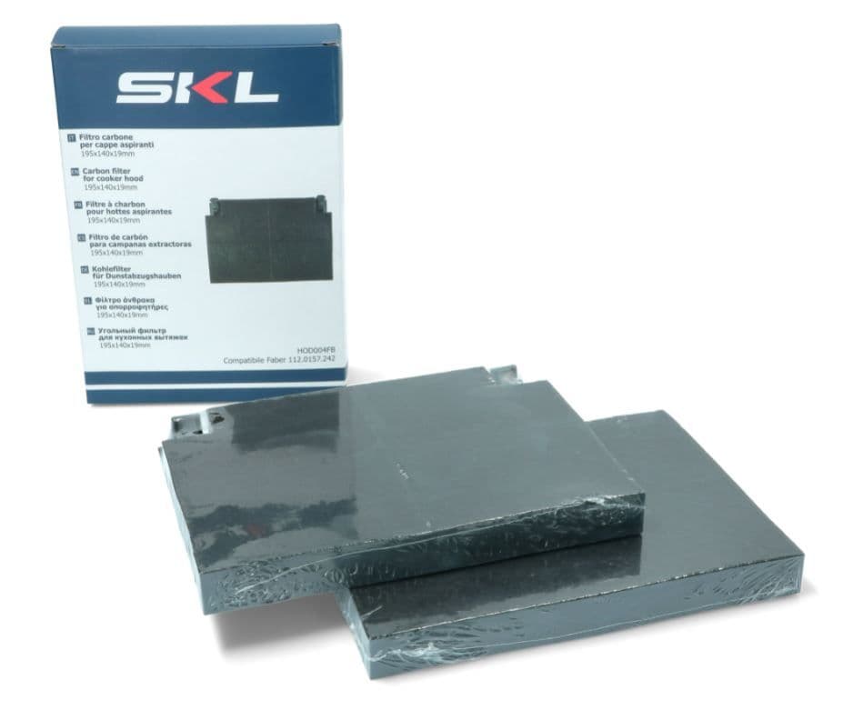 2 ks Uhlíkový filter 195 x 140 x 19 mm / 19,5 x 14 x 1,9 cm do odsávača pár Whirlpool Indesit – 481281728947