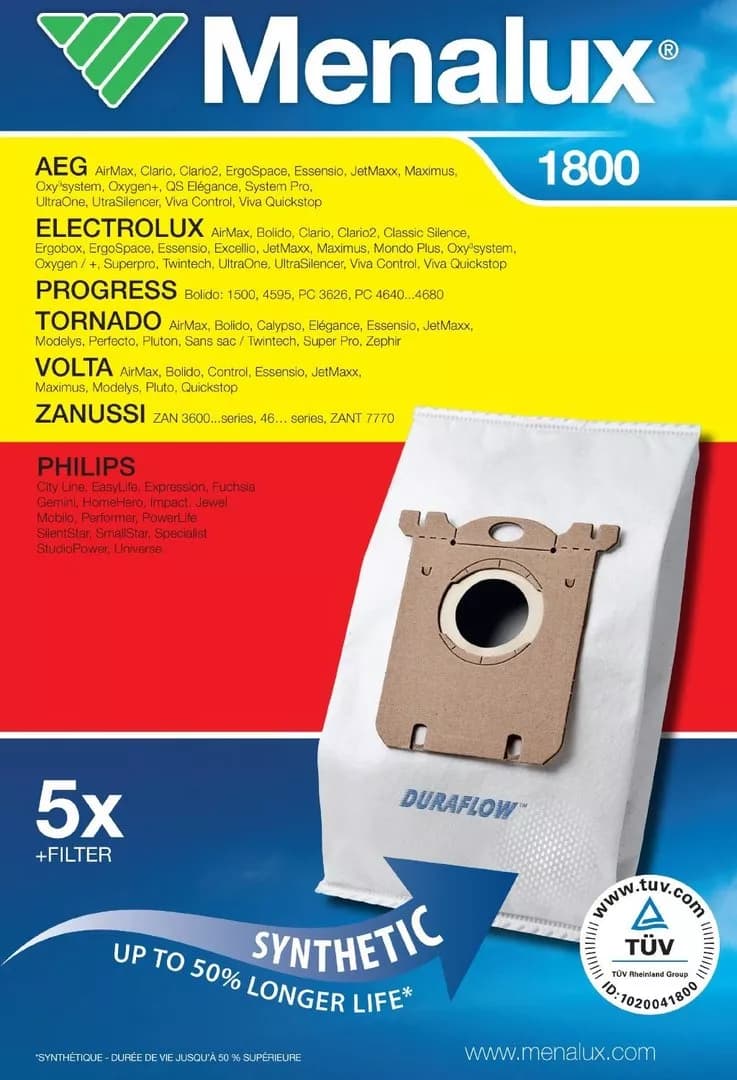 Vrecká s filtrom do vysávačov AEG Electrolux Zanussi – 5 ks (9001688184)