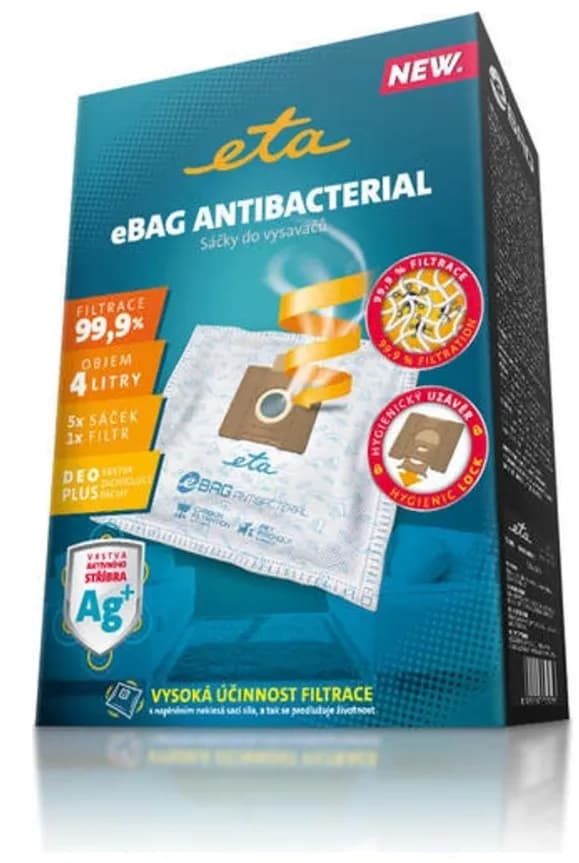 Sada 5 kusov vreciek do vysávača Eta Antibacterial 960068020