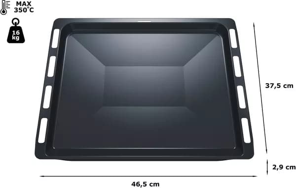 Smaltovaný pečací plech Bosch Siemens 465×375×29 mm (HEZ431002 / 00742585)