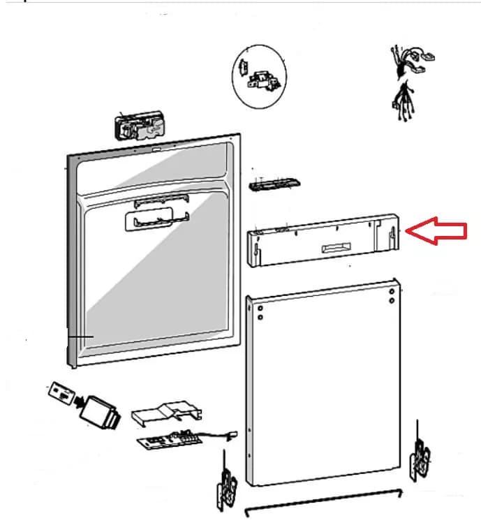 Ovládací panel umývačiek riadu Whirlpool Indesit – C00345344