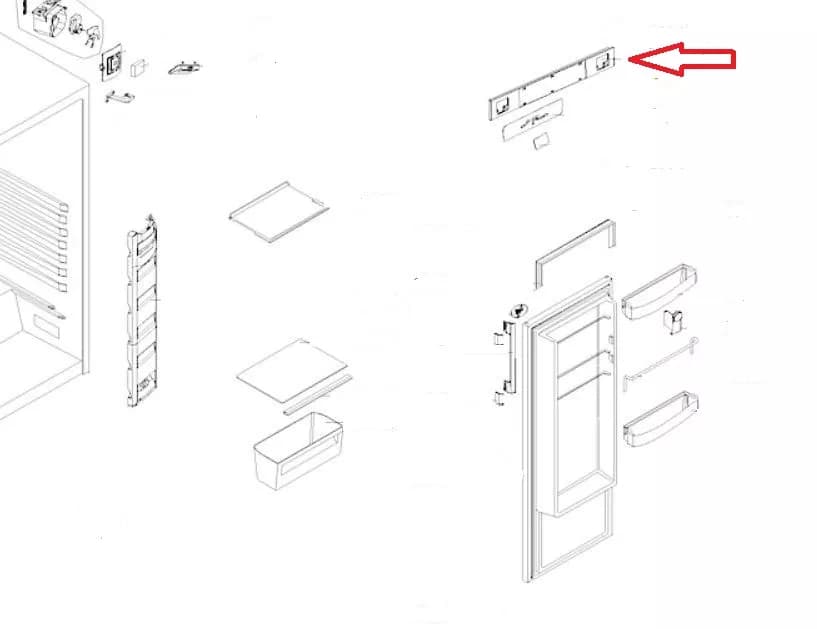 Ovládací panel chladničiek Whirlpool Indesit – 481010503457