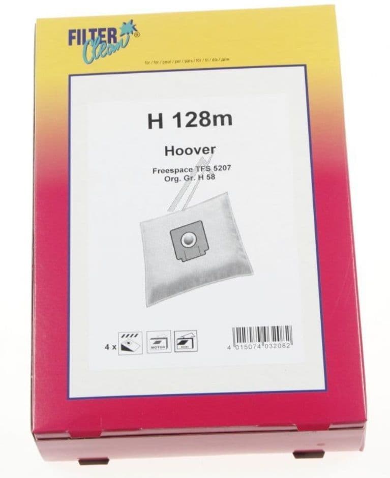 Vrecká k vysávaču Candy / Hoover – FL0759-K (sada 4 ks + 2 mikrofiltre)