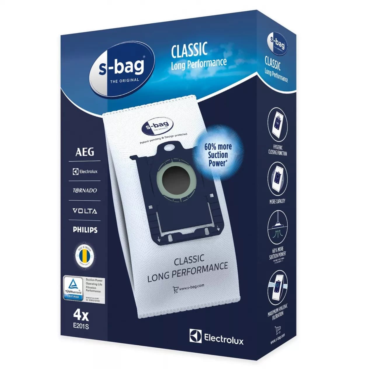 Vrecká do vysávačov AEG Electrolux Zanussi E201S Classic Long Performance (9001684589)