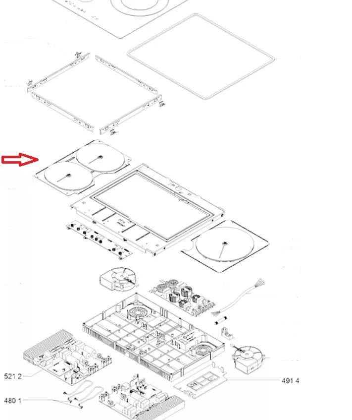 Vykurovacie oválne teleso varných dosiek Whirlpool Indesit Ariston (481010671434)