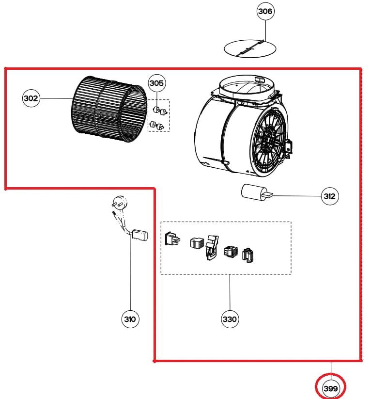 Motor k odsávaču 800MC 133.0064.492 – Franke, Whirlpool, Indesit