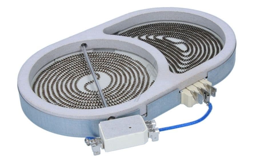 Platňa k varnej doske 2000+1100 W GOR607622 / Platňa keramických varných dosiek dvojzóna oválna (607622)