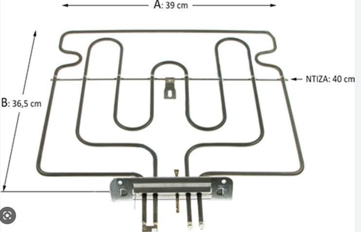 Horné vykurovacie teleso do rúry Ego – 2035234000 / Miele 07840121 / 1300W+1600W ORIGINAL Ego
